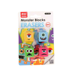 Monster Block Eraser 4 Pcs